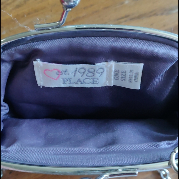 πHost Pickπ EUC Girl's lilac glitter clutch purse - Picture 3 of 3